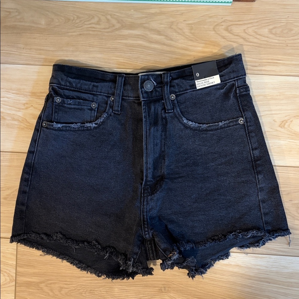 Abercrombie & Fitch Dark Blue Jean Shorts